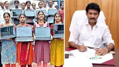 இலவச லேப்டாப் வழங்கும் திட்டம் ரத்தா ? அமைச்சர் அன்பில் மகேஷ் சொன்னது என்ன ?