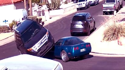 "ആരോടും ഇങ്ങനൊന്നും ചെയ്യരുത്.." കുഞ്ഞന് കാറിനു മുകളിലൂടെ കയറിയിറങ്ങി എസ്യുവി!