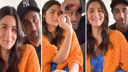 Video: Ranbir Kapoor crashes Alia Bhatt's Kesariya's Instagram Live, does 'biwi ki tareef'; actress blushes