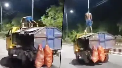 UP Man's 'Shaktimaan stunt' on moving vehicle failed miserably; know what happens next