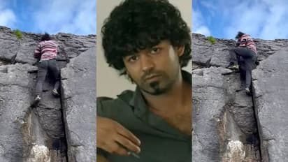 കൂറ്റൻ പാറയിൽ ഈസിയായി ‌കയറി പ്രണവ്; 'മല്ലു സ്പൈഡർമാൻ' പൊളിയല്ലേന്ന് ആരാധകർ