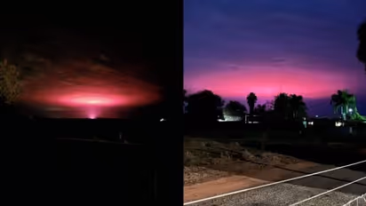 ആകാശത്ത് നി​ഗൂഢമായി തിളങ്ങുന്ന പിങ്ക് നിറം, ലോകാവസാനമെന്ന് പ്രദേശവാസികൾ, ഉറവിടം കഞ്ചാവ് ഫാം