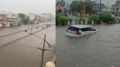 जयपुर में सड़क पर तैरने लगी कार, पहली बार हुई इतनी भयानक बारिश, 10 फोटो में देखें कुदरत का कहर