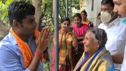 தேசிய விருது பெற்ற 70 வயதான நஞ்சாம்மாள்… அண்ணாமலை நேரில் சந்தித்து வாழ்த்து!!