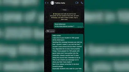 Student texts tutor to inform that he passed 12th grade despite her discouraging remarks; check her reply here