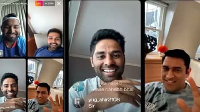 WI vs IND : റിഷഭ് പന്തിന്റെ ഇന്സ്റ്റഗ്രാം ലൈവില് ധോണിയും രോഹിതും ഒരുമിച്ചു- വൈറല് വീഡിയോ