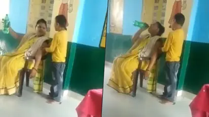 Teacher caught taking massage from student: suspended after video went viral