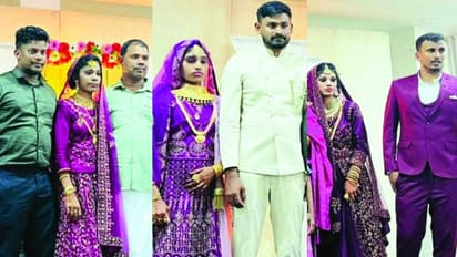 ഒന്നിച്ച് പിറന്നവര്‍ക്ക് ജന്മദിനത്തിൽ ഒറ്റവേദിയില്‍ വിവാഹം; മൂവർസംഘത്തിന്റെ സന്തോഷത്തിനൊപ്പം നാട് 