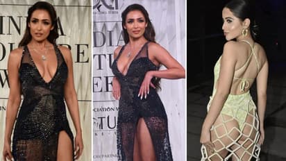 सामने से इतनी खुली सेक्सी ड्रेस में इठलाती दिखी मलाइका अरोड़ा तो बिकिनी में घूमती नजर आई उर्फी जावेद