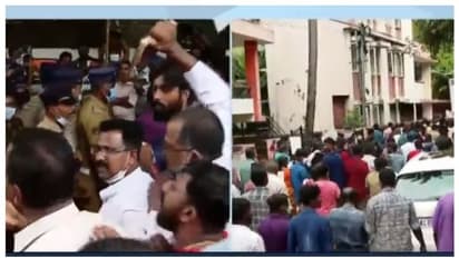 ബിഷപ്പ് റസാലത്തിനെതിരെ മാര്ച്ച്: സംഘര്ഷം, പ്രതിഷേധക്കാരും പൊലീസും ഏറ്റുമുട്ടി