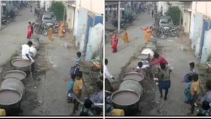 திடீர் மயக்கம்...சூடான கூழ் அண்டாவில் விழுந்தவர் பலி...! அதிர்ச்சியளிக்கும் சிசிடிவி காட்சிகள்  