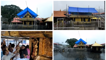 ശബരിമല ശ്രീകോവിലിലെ ചോർച്ച:അഗ്നികോണിൽ ചോർച്ചയുള്ള ഭാഗം കണ്ടെത്തി,സ്വർണ്ണ പാളികളുടെ ആണികൾ മുഴുവൻ മാറ്റും