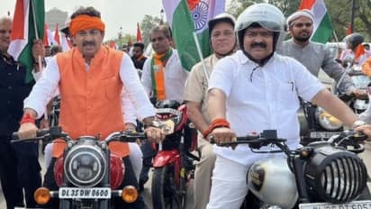 Tiranga bike rally: BJP MP Manoj Tiwari broke 4 laws; challaned by Delhi Traffic Police