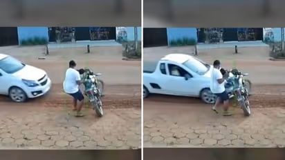 Accident Video : വമ്പൻ അപകടത്തില്‍ നിന്ന് തലനാരിഴ വ്യത്യാസത്തില്‍ കുഞ്ഞിനെ രക്ഷപ്പെടുത്തുന്ന അച്ഛൻ: വീഡിയോ