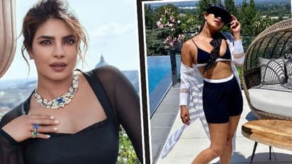 বক্ষের অর্ধাংশ বার করে সান কিসড ছবিতে হট পোজ, কালো বিকিনিতে ধুকপুকানি বাড়ালেন প্রিয়ঙ্কা