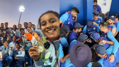 ഇരിപ്പുറക്കാത്ത ആവേശം; വനിതാ ഫൈനല് ഇന്ത്യന് പുരുഷ ക്രിക്കറ്റ് ടീം കണ്ടതിങ്ങനെ