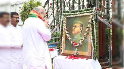 জানকিনাথ ভবনে সুভাষ চন্দ্রের ছবিতে মাল্যদান ও শ্রদ্ধা জ্ঞাপন অমিত শাহের