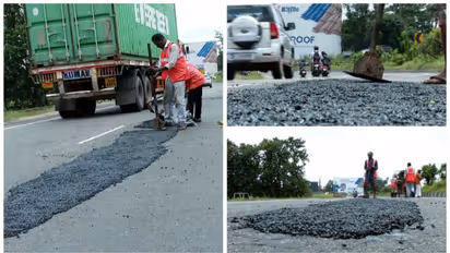 'തട്ടിപ്പ് കുഴിയടയ്ക്കൽ';തൃശൂർ - എറണാകുളം ദേശീയ പാതയിൽ കുഴിയടയ്ക്കൽ പേരിന് മാത്രം