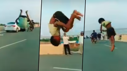 Boy performing acrobatic stunts on road surprises Anand Mahindra; watch video