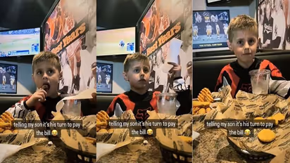 Viral Video : కొడుకును బిల్లు కట్టమన్న తండ్రి.. ఆ చిన్నారి రియాక్షన్స్ కు నెటిజన్స్ ఫిదా..