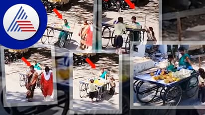 ಪುಟ್ಟ ಮಕ್ಕಳ ದೊಡ್ಡತನ: ತಳ್ಳು ಗಾಡಿ ಮೇಲೆತ್ತಲು ಮಹಿಳೆಗೆ ಸಹಾಯ