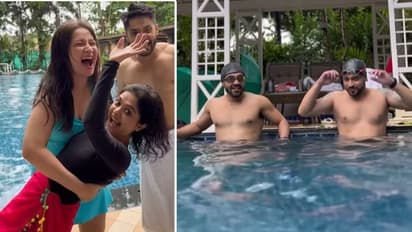 কেউ বিকিনি তো কেউ শর্টস, সুইমিংপুলে জলকেলিতে মত্ত 'গাঁটছড়া' টিম, ভিডিও সুপার ভাইরাল