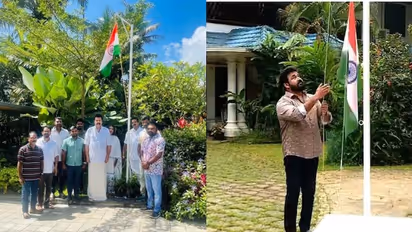 എങ്ങും 'ഹർ ഘർ തിരംഗ'; വീടുകളിൽ ദേശീയ പതാക ഉയർത്തി താരങ്ങൾ