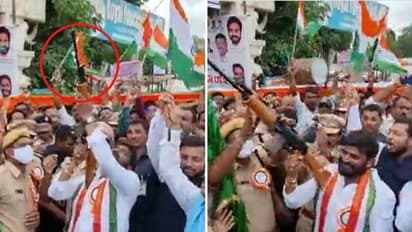 சுதந்திர பேரணியில் துப்பாக்கியால் சுட்ட அமைச்சர்.. தெறித்து ஓடிய பொதுமக்கள் - வைரல் வீடியோ ! 