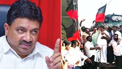 பிடிஆர் கார் மீது வீசப்பட்ட செருப்பு.. போராட்டத்தில் குதித்த திமுக - தமிழக முழுவதும் பரபரப்பு