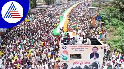 ಕಲಘಟಗಿಯಲ್ಲಿ 9KM ಉದ್ದದ ಬೃಹತ್ ತ್ರಿವರ್ಣ ಧ್ವಜ ಜಾಥಾ: ಸಾಗರದಂತೆ ಸೇರಿದ ಜನ