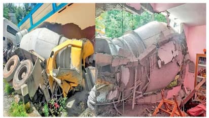 കോൺക്രീറ്റ് മിക്സിം​ഗ് ലോറി വീട്ടിലേക്ക് മറിഞ്ഞ സംഭവം; വീട് പുതുക്കി നൽകാമെന്ന് ലോറിയുടമ