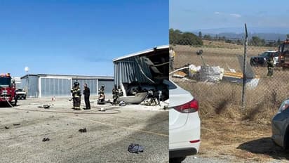 Shocking Landing:अमेरिका के कैलिफोर्निया में लैंडिंग के बीच हवा में ही 2 छोटे विमान आपस में टकरा