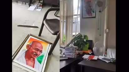 Major embarrassment for Congress; Rahul Gandhi's staff among 4 arrested for vandalising Mahatma Gandhi's photo