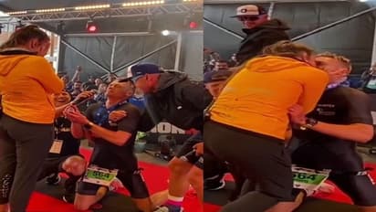 আচমকা মাসল ক্র্যাম্পে বেঁকে গেল পা, মাটিতে শুয়েই বান্ধবীকে বিয়ের প্রস্তাব প্রেমিকের, ভাইরাল ভিডিও