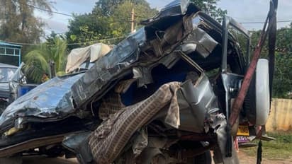 லாரி மீது ஜீப் மோதி விபத்து.. 3 குழந்தைகள் உட்பட 9 பேர் உடல்நசுங்கி ரத்த வெள்ளத்தில் துடிதுடித்து பலி..!