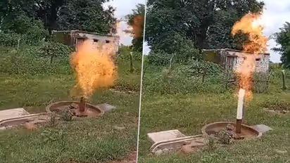 Viral video: Handpump in MP’s Chhatarpur discharges water and fire simultaneously