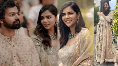 Kalyani Priyadarshan: നിർമാതാവ് വിശാഖിന്റെ വിവാഹനിശ്ചയത്തിന് തിളങ്ങി കല്യാണി; അനാർക്കലിയുടെ വില?