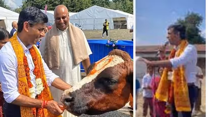 सुनक के पीएम बनते ही एक तरफ गाय की पूजा करते फोटो तो दूसरी ओर बीफ पर दिया पुराना ट्वीट वायरल