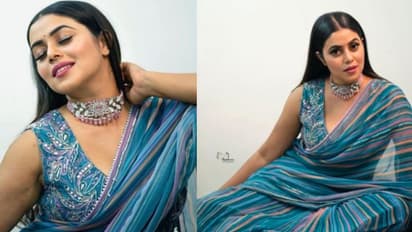 Shamna Kasim : ബ്ലൂ സാരിയില്‍ മനോഹരിയായി ഷംന കാസിം; വൈറലായി ചിത്രങ്ങള്‍...