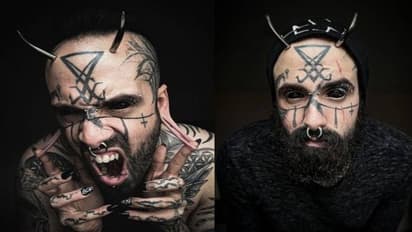 പിളർന്ന നാവ്, തലയിൽ രണ്ട് കൊമ്പ്, കണ്ണിൽ വരെ ടാറ്റൂ, ഈ രൂപത്തിനായി ചെലവഴിച്ചത് 18 ലക്ഷം!