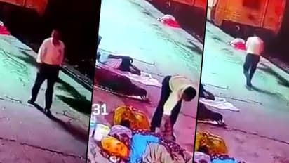 SHOCKING: Man caught on camera stealing a child sleeping next to mother; watch