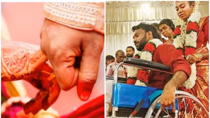 വീൽചെയറിലിരുന്ന് ശിവദാസൻ സബിതക്ക് താലി കെട്ടി; പരിചരണത്തിന്റെ 8 വർഷം, പ്രണയത്തിന്റെയും