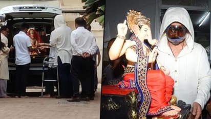 Ganesh Chaturthi 2022: Shilpa Shetty, Raj Kundra bring Ganpati idol home; see pics