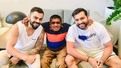 സൗഹൃദച്ചിരി! ലങ്കയുടെ കട്ട ഫാന് വീണ്ടും കോലിക്കൊപ്പം, കൂട്ടിന് രോഹിത്തും; ചിത്രം വൈറല്