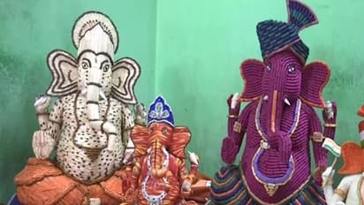कहीं धान से तो कहीं माचिस से बनाई गई मूर्तियां, गणेश चतुर्थी में देखें इको फ्रेंडली प्रतिमाएं
