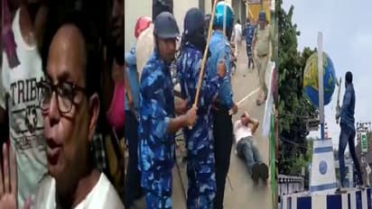 বৃদ্ধকে রাস্তায় ফেলে লাঠিপেটা, পুলিশ বনাম বাম সমর্থকদের লড়াইয়ে রক্তাক্ত পূর্ব বর্ধমান 