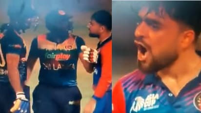 ഏഷ്യാ കപ്പില് 'തല്ലുമാല'; വന് നാണക്കേടായി റാഷിദ് ഖാന്-ധനുഷ്ക ഗുണതിലക വാക്പോര്- വീഡിയോ