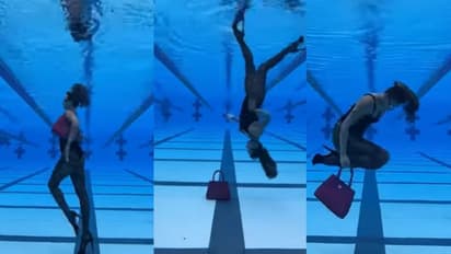 Viral Video: സ്വിമ്മിങ് പൂളിനടിയിൽ ക്യാറ്റ് വാക്കും പിന്നാലെ തലകുത്തി മറിയലും; വൈറലായി വീഡിയോ 