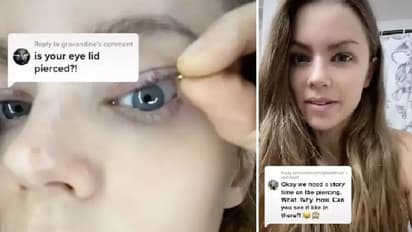 കണ്‍പോള തുളച്ച് 'റിംഗ്'; വേദനയില്ലേ എന്ന് ചോദിച്ചപ്പോള്‍ യുവതിയുടെ മറുപടി