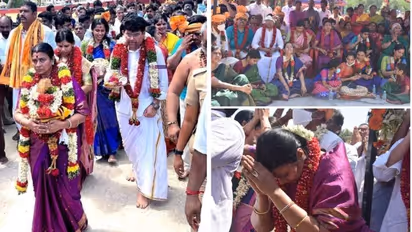 கோவிலில் மருமகன் சபரீசனுடன் துர்கா ஸ்டாலின்.. பகுத்தறிவு இயக்கத்துக்கு சோதனையா? வச்சு செய்யும் நெட்டிசன்கள்